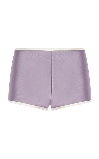 Zimmermann Clash Jersey Shorts In Purple