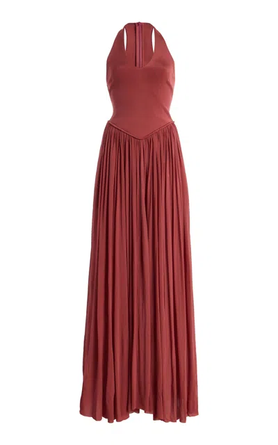 Zimmermann Clash Jersey Tank Maxi Dress In Red