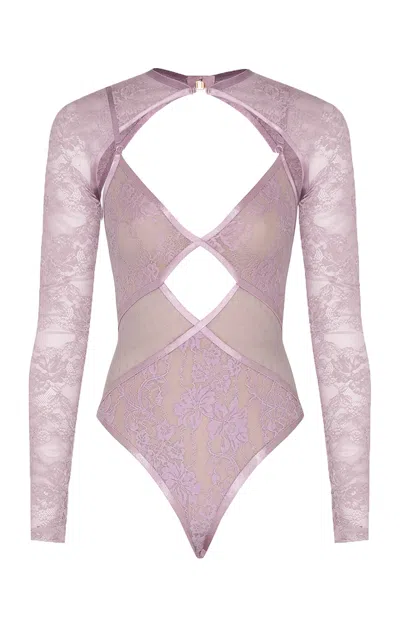 Zimmermann Clash Lace Bodysuit In Multi