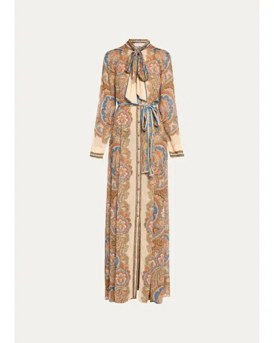 Zimmermann Clash Paisley Maxi Dress In Neutral