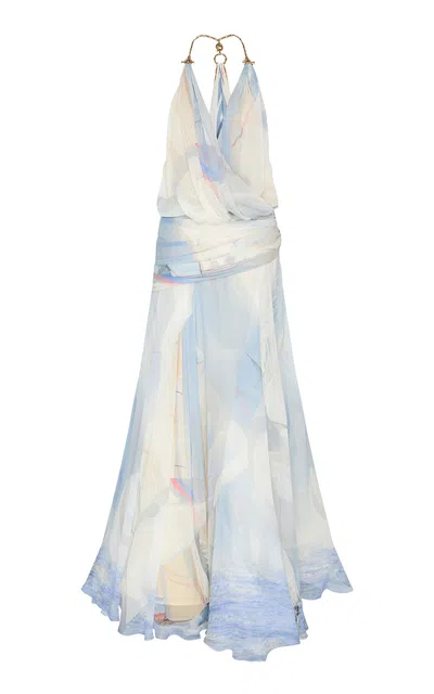 Zimmermann Clash Sail Silk Maxi Dress In Multi