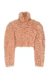 Zimmermann Clash Shearling Jacket In Animal Print