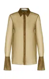 Zimmermann Clash Silk Organza Shirt In Multi