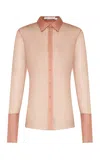 Zimmermann Clash Silk Organza Shirt In Pink