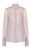 Zimmermann Clash Silk Organza Shirt In Pink