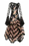 Zimmermann Clash Spliced Lace Maxi Dress In Black