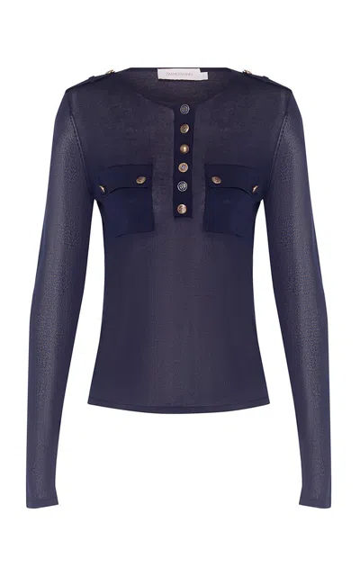 Zimmermann Clash Utility Henley In Blue