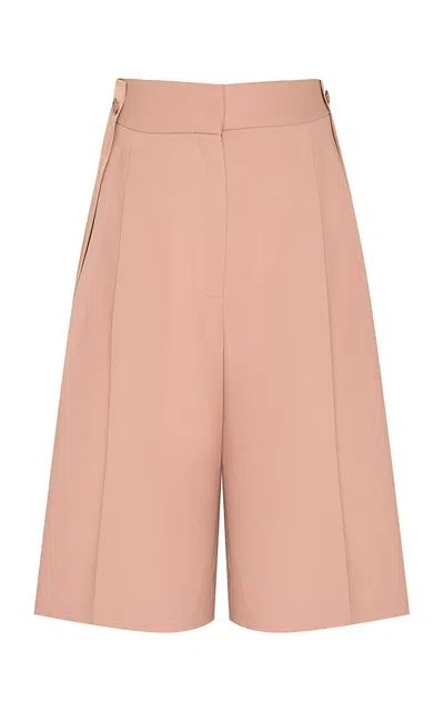 Zimmermann Clash Wool-blend Tuxedo Bermuda Short In Pink