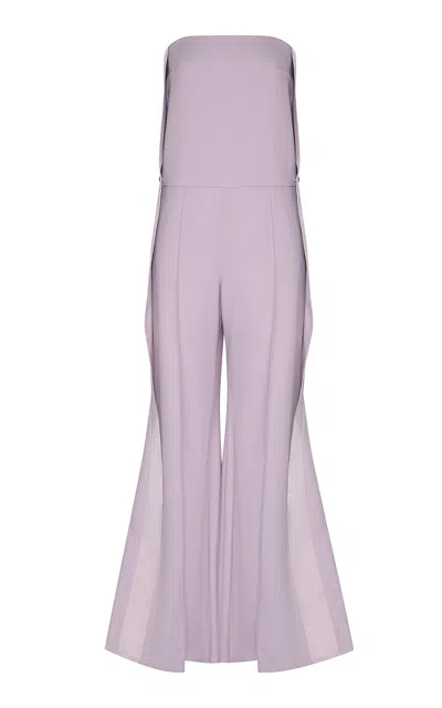 Zimmermann Clash Wool-blend Tuxedo Jumpsuit In Purple