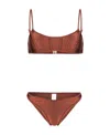 Zimmermann Alight Corset Two Piece Bikini In Terracotta In Brown