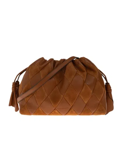 Zimmermann Medium Cloud 91 Patchwork Clutch Bag In Brown