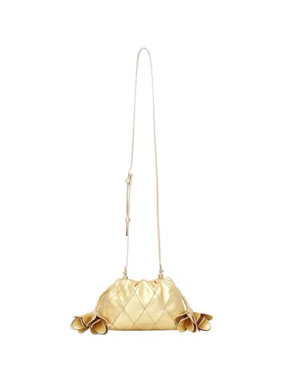 Zimmermann Cloud 91 Quilted Leather Clutch Bag In Gold