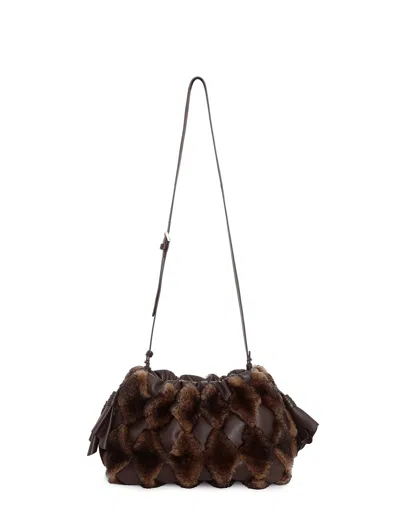 Zimmermann Cloud 91 Quilted Medium Clutch Bag In Brown