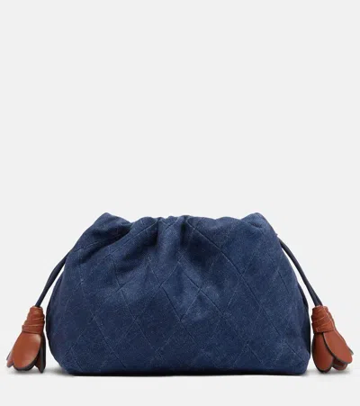 Zimmermann Cloud 91 Small Denim Clutch In Blue