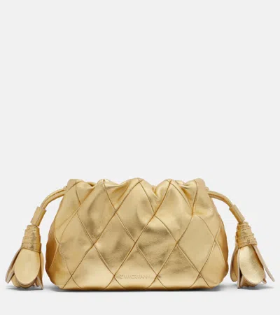 Zimmermann Cloud 91 Small Metallic Leather Clutch In Gold
