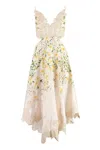 Zimmermann Coaster Battenburg Linen Dress In Ecru