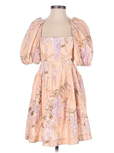 Pre-owned Zimmermann Cocktail Dress In Brown