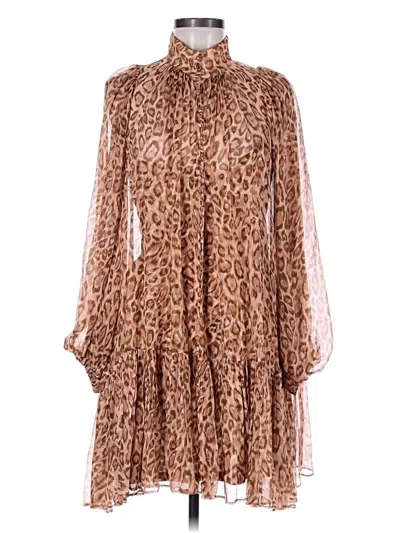 Pre-owned Zimmermann Cocktail Dress In Brown