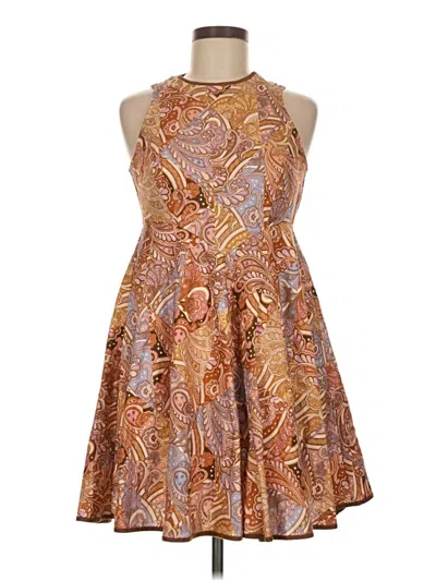 Pre-owned Zimmermann Cocktail Dress In Brown