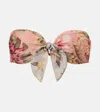Zimmermann Womens Patch Multi Daylight Floral-print Bandeau Bikini Top In Multi