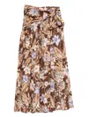 Zimmermann Coco Bow-detail Maxi Skirt In Multi