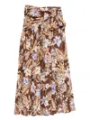 Zimmermann Coco Bow Maxi Skirt In Multi