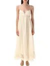 Zimmermann Embroidered Dress Coco In Neutral