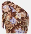 Zimmermann Coco Floral One-shoulder Cotton Top