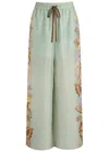 Zimmermann Sage Multi Floral Silk Habotai Coco Trousers