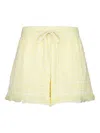 Zimmermann Coco Fringed Cotton-terry Jacquard Shorts