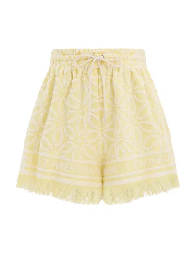 Zimmermann Coco Fringed Jacquard Shorts