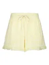 Zimmermann Coco Fringed Jacquard Shorts In Neutral