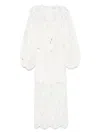Zimmermann Womens Ivory Coco Lace Woven Midi Dress In White