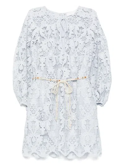 Zimmermann Coco Lace Mini Dress In White
