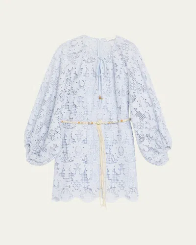 ZIMMERMANN COCO LACE TUNIC MINI DRESS