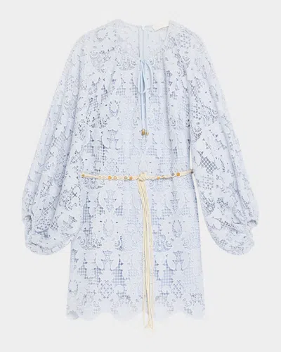 ZIMMERMANN COCO LACE TUNIC MINI DRESS