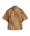 Zimmermann Coco Bead-embellished Leopard-print Cotton Shirt