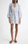 ZIMMERMANN ZIMMERMANN COCO LONG SLEEVE GUIPURE LACE DRESS