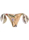 Zimmermann Womens Tan Multi Floral Coco Scarf-tie Bikini Bottoms