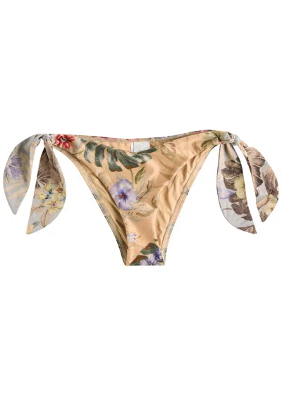 ZIMMERMANN ZIMMERMANN COCO METALLISED-PRINT BIKINI BRIEFS