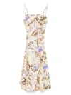 Zimmermann Coco Bow-detail Floral Linen Midi Dress