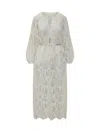 Zimmermann Womens Ivory Coco Lace Woven Midi Dress In White
