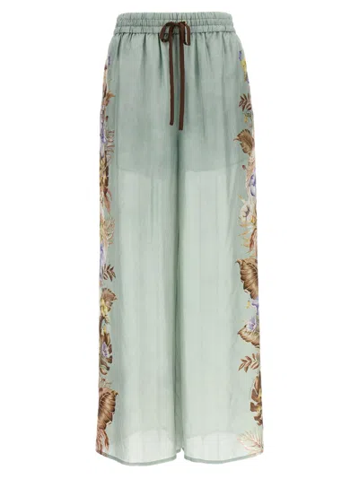 Zimmermann Coco Pants Light Blue In Green