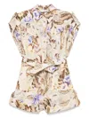 Zimmermann Coco One-piece Jumpsuit In Beige Linen In Neutral