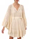 Zimmermann Coco Pointelle Lace Mini Dress In Cream In Neutral