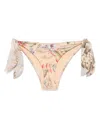 Zimmermann Womens Tan Multi Floral Coco Scarf-tie Bikini Bottoms