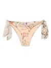 Zimmermann Womens Tan Multi Floral Coco Scarf-tie Bikini Bottoms