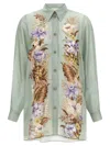 Zimmermann Womens Sage Multi Floral Coco Floral Silk Shirt Xs In Multi