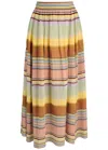 Zimmermann Coco Stripe Circle Fine-knit Maxi Skirt