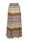 Zimmermann Coco Stripe Circle Skirt In Multi